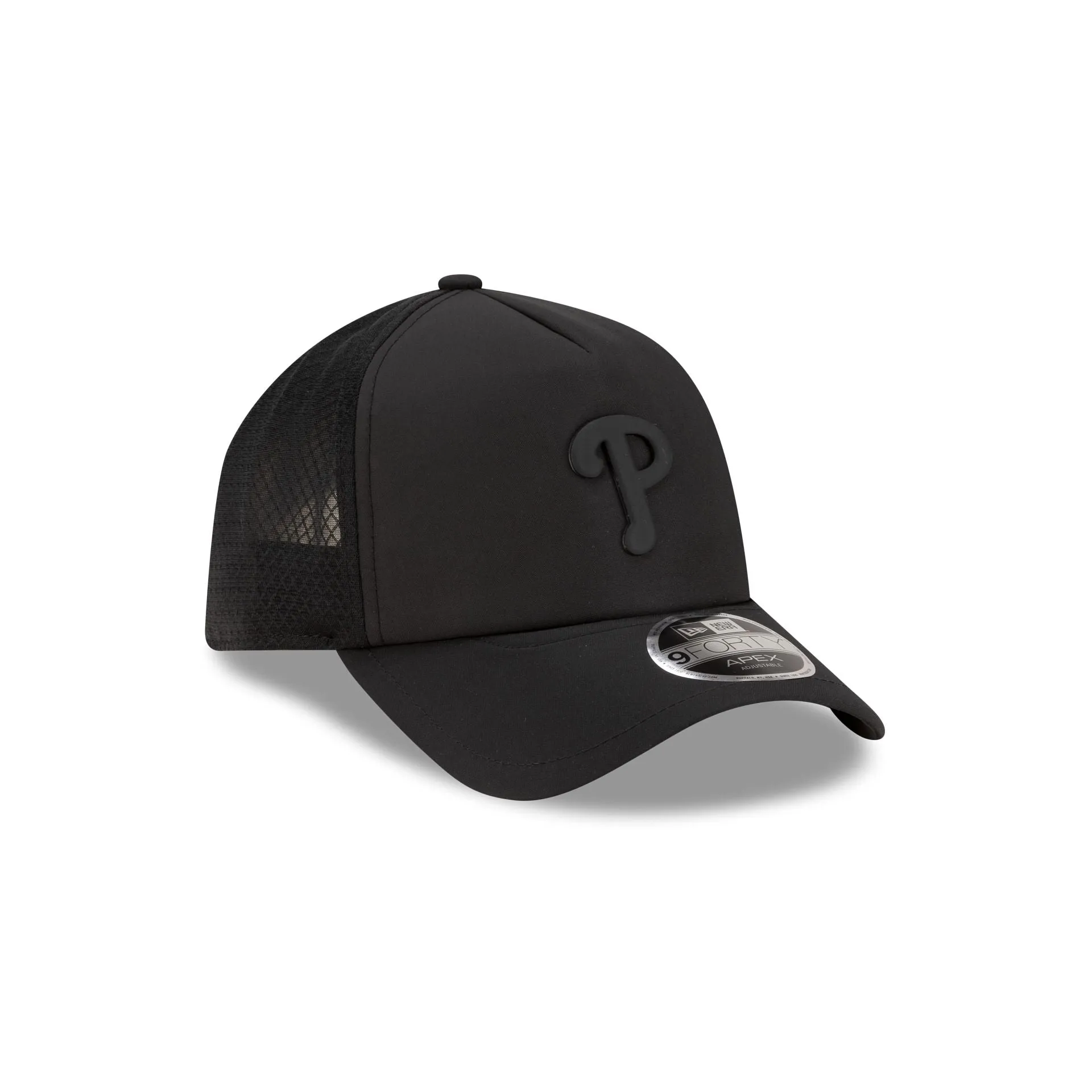 Philadelphia Phillies 2026 Batting Practice Black 9FORTY APEX Trucker Hat sold by New Era product image thumbnail 3