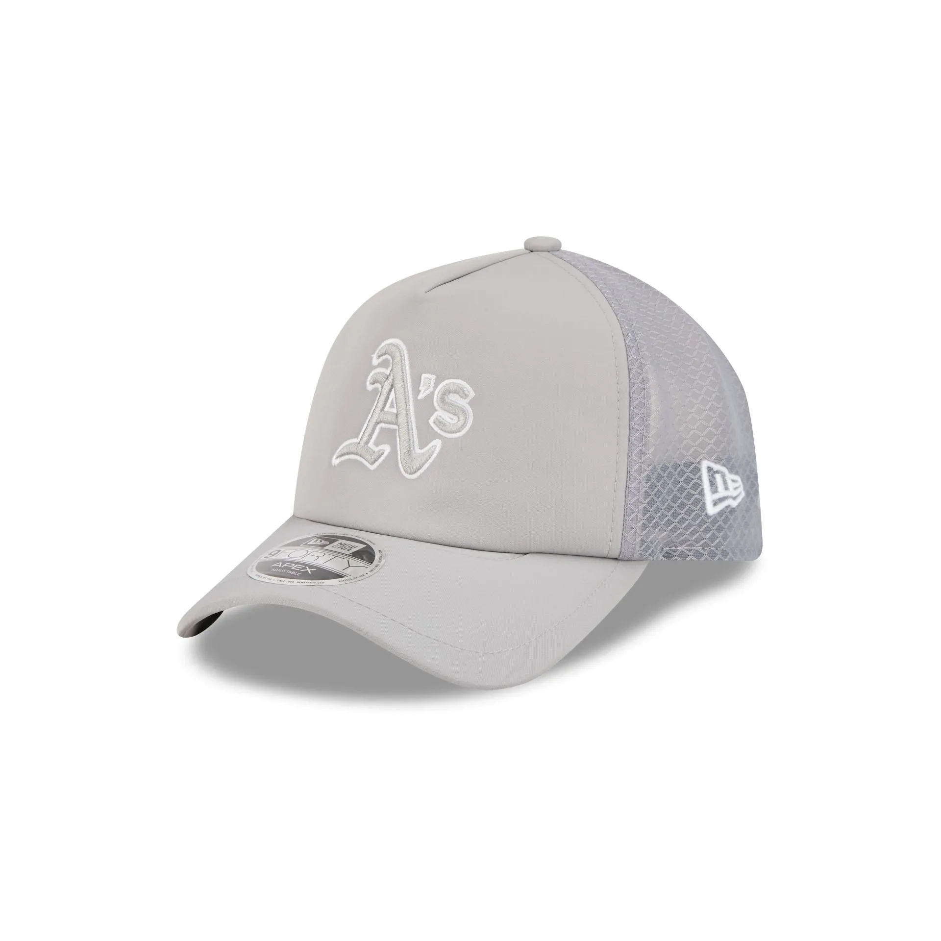 Athletics 2026 Batting Practice Gray 9FORTY APEX Trucker Hat sold by New Era