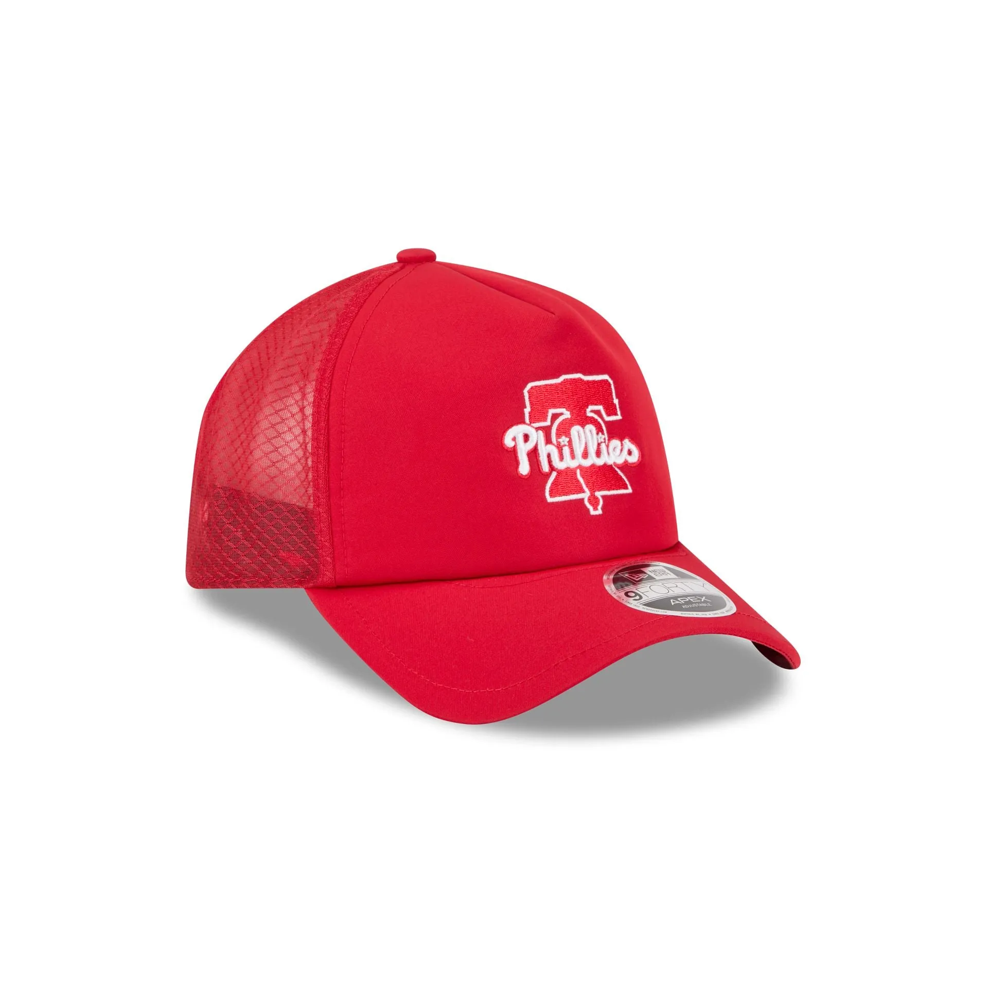 Philadelphia Phillies 2026 Batting Practice Alt Red Bell 9FORTY APEX Trucker Hat sold by New Era product image thumbnail 3