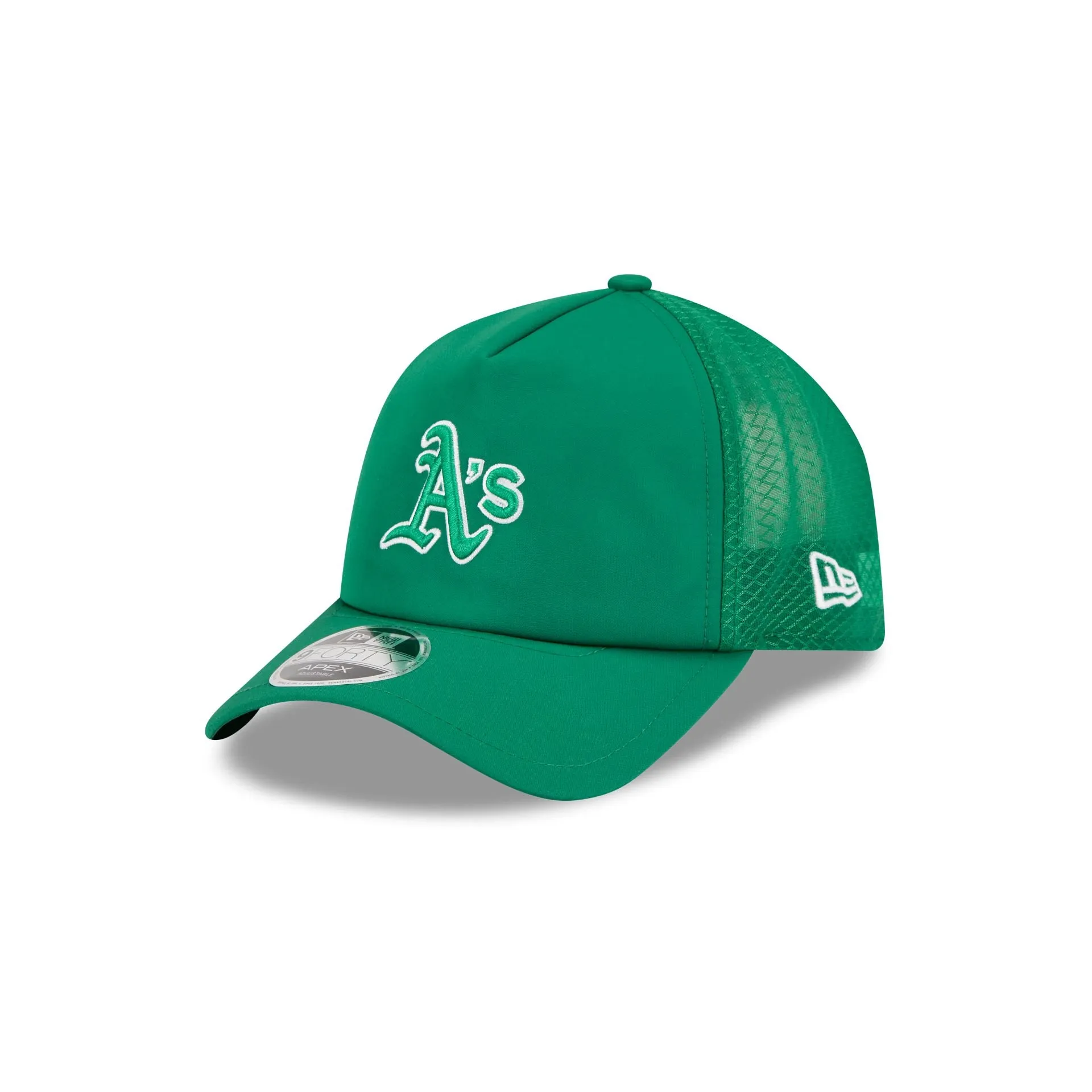 Athletics 2026 Batting Practice Alt Kelly Green 9FORTY APEX Trucker Hat sold by New Era
