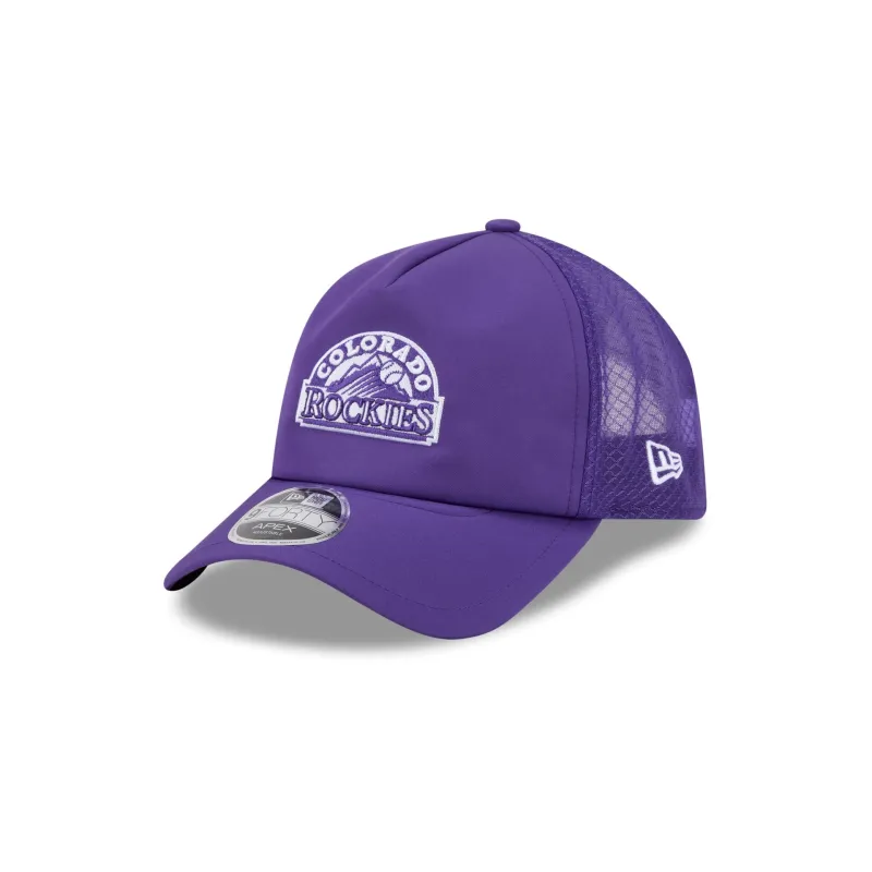 Colorado Rockies 2026 Batting Practice Alt Arch 9FORTY APEX Trucker Hat made by New Era