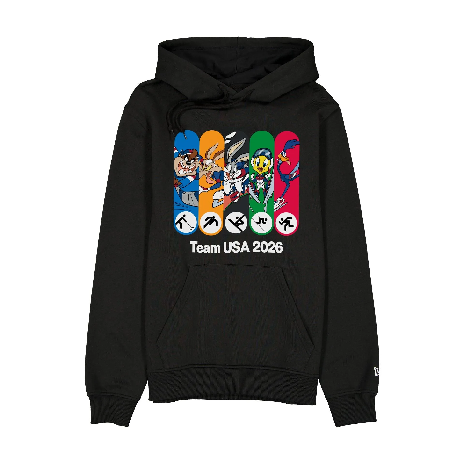 Team USA Winter Olympics Looney Tunes Black Hoodie sold by New Era