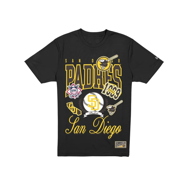 San Diego Padres Sport Classics Vintage Black T-Shirt sold by New Era