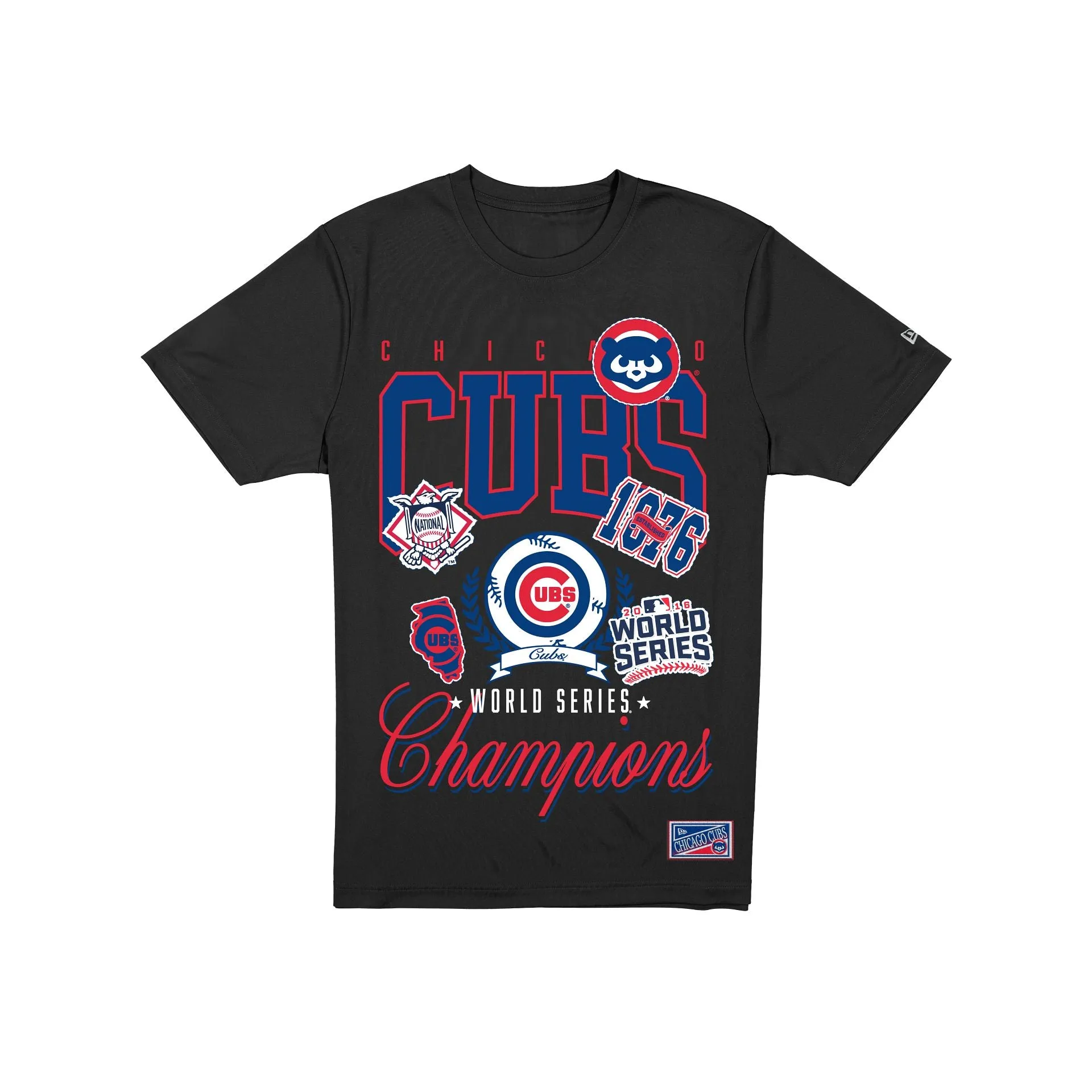 Chicago Cubs Sport Classics Vintage Black T-Shirt sold by New Era