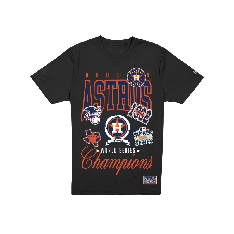 Houston Astros Sport Classics Vintage Black T-Shirt sold by New Era