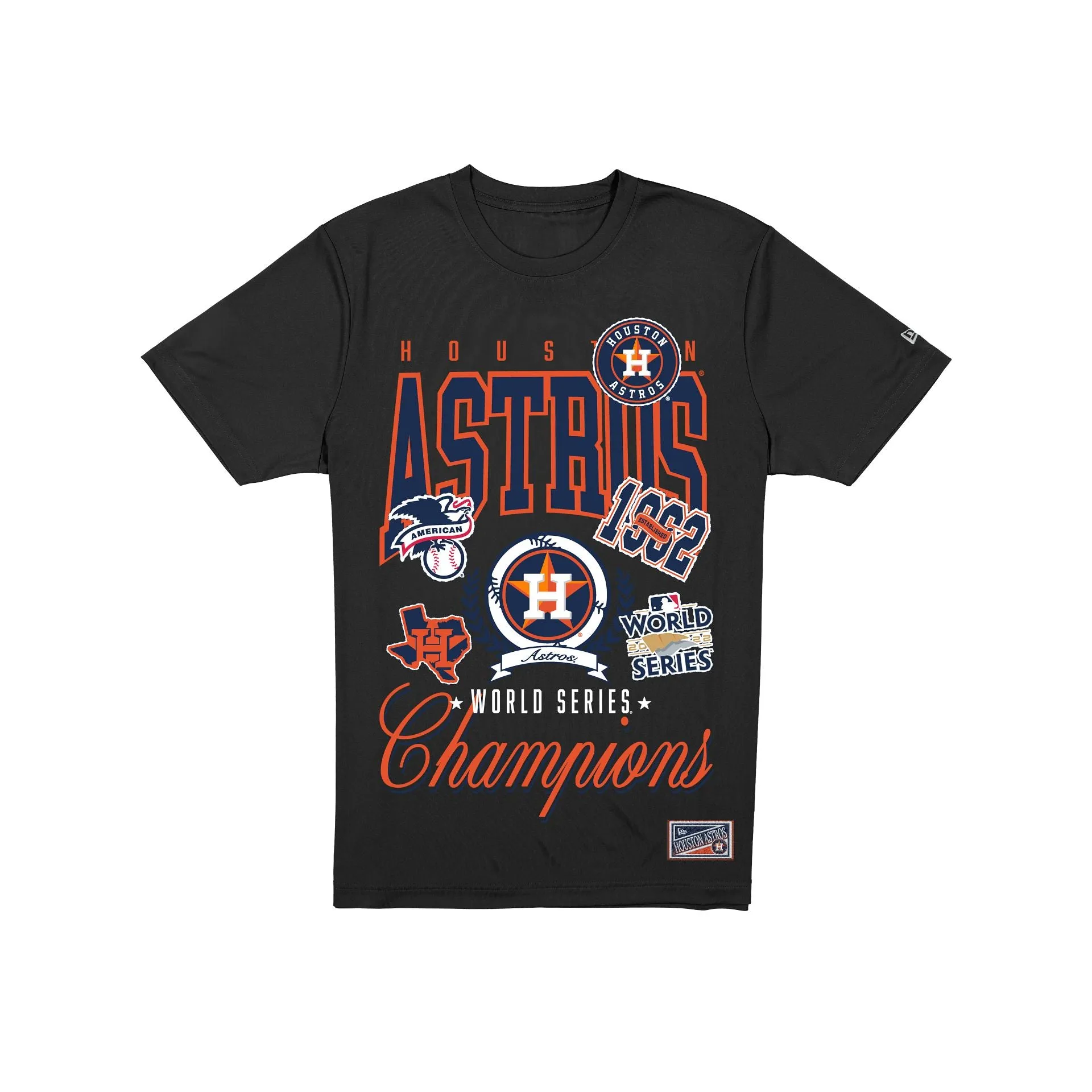 Houston Astros Sport Classics Vintage Black T-Shirt sold by New Era