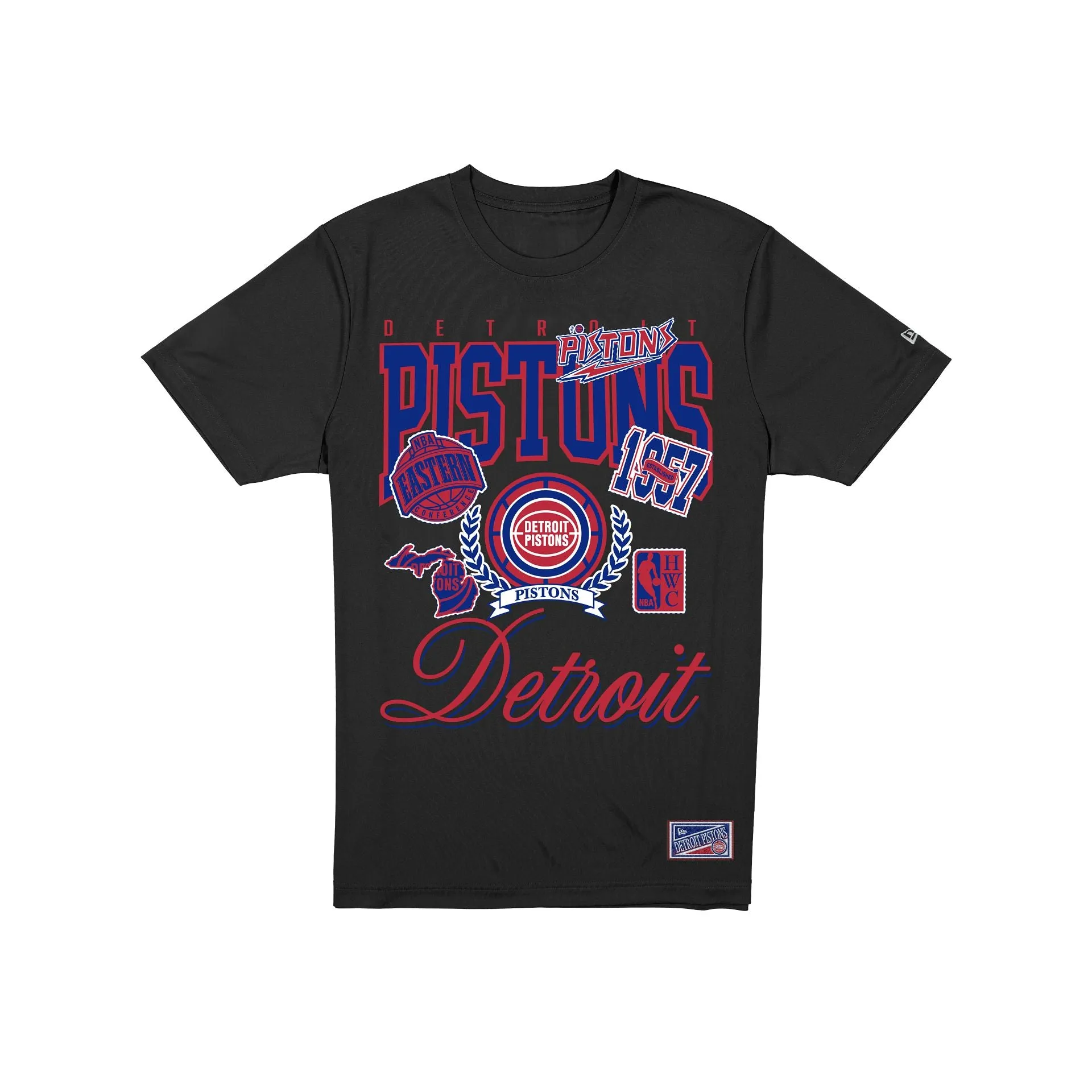 Detroit Pistons Sport Classics Vintage Black T-Shirt sold by New Era