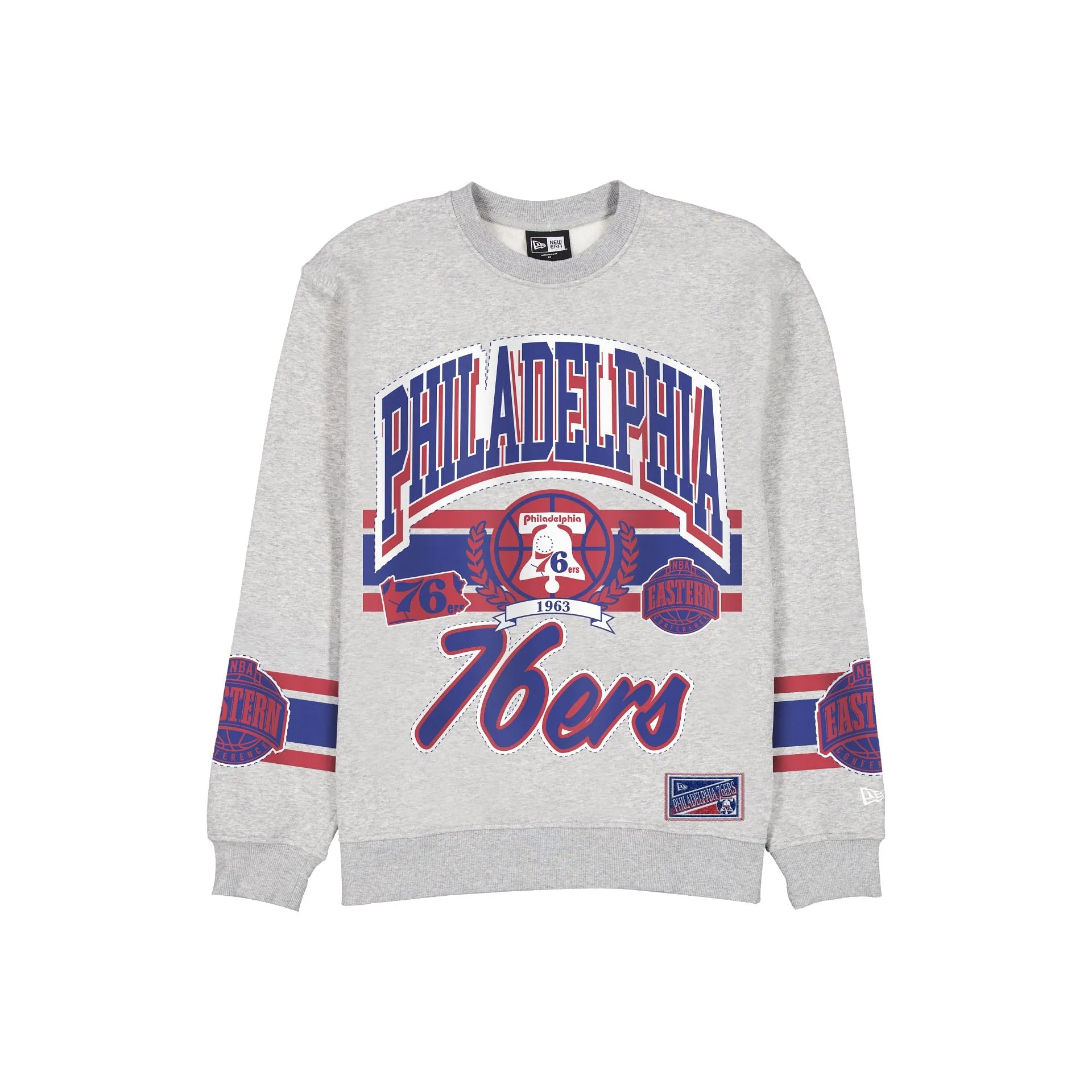 Philadelphia 76ers Sport Classics Vintage Gray Crewneck sold by New Era