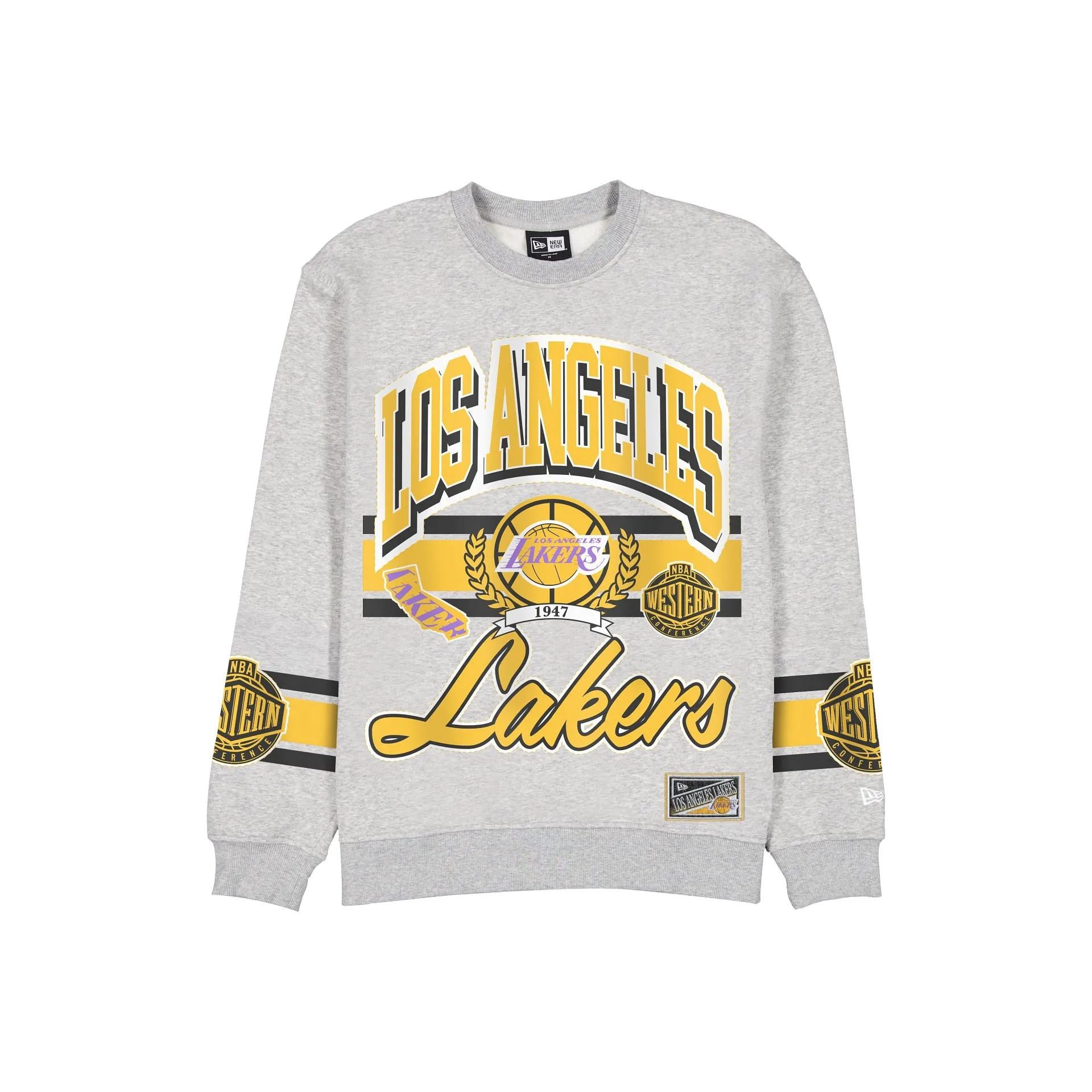 Los Angeles Lakers Sport Classics Vintage Gray Crewneck sold by New Era
