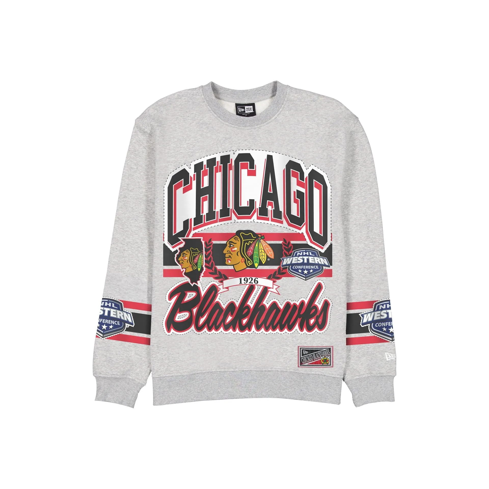 Chicago Blackhawks Sport Classics Vintage Gray Crewneck sold by New Era