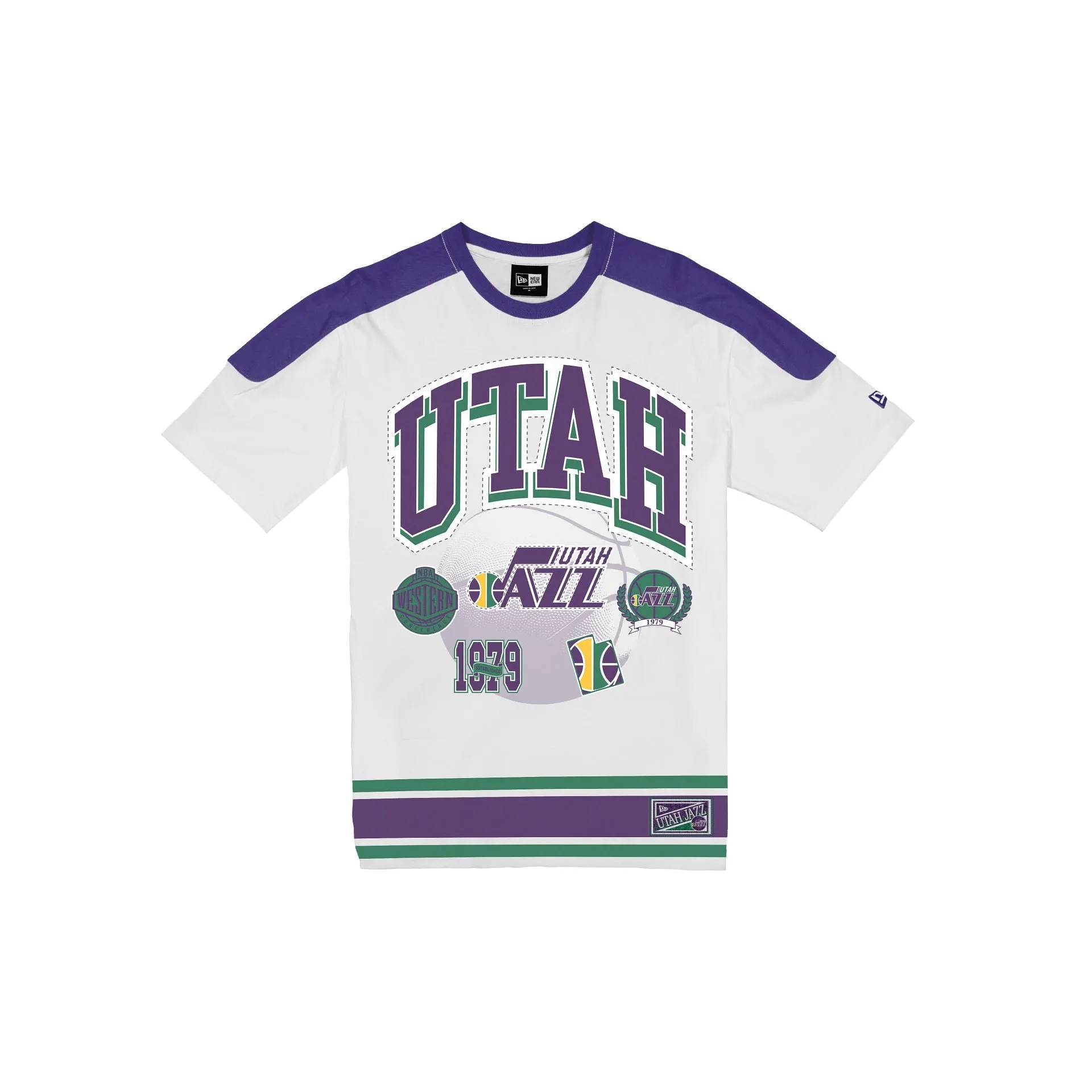 Utah Jazz Sport Classics Vintage White T-Shirt sold by New Era