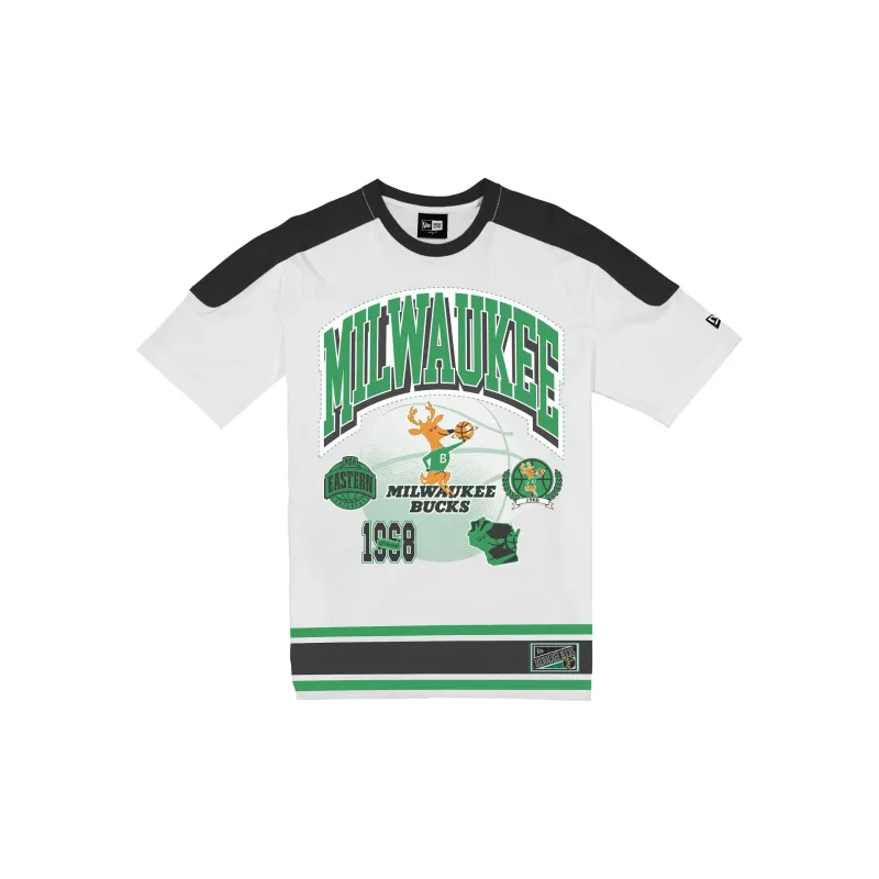Milwaukee Bucks Sport Classics Vintage White T-Shirt made by New Era