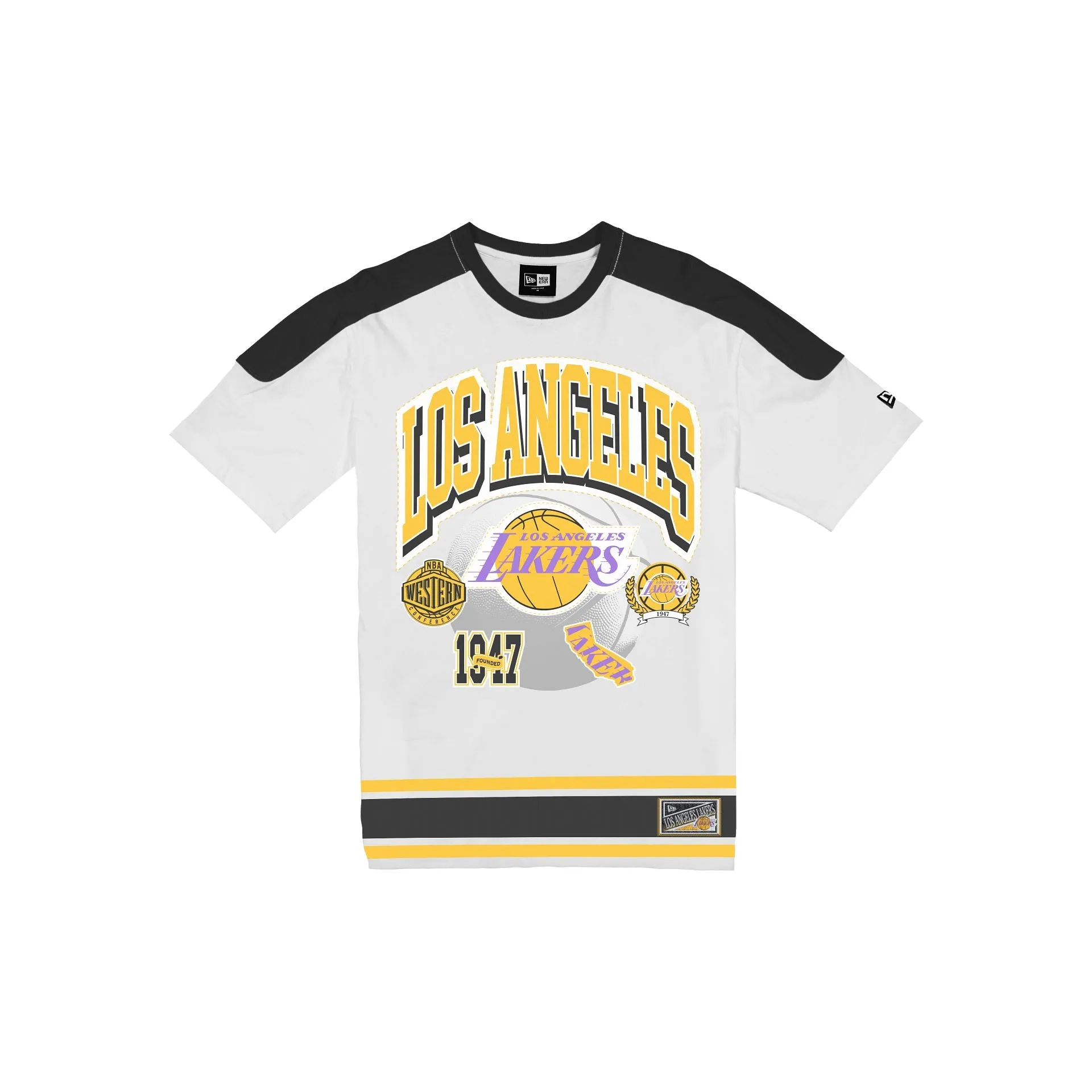 Los Angeles Lakers Sport Classics Vintage White T-Shirt sold by New Era