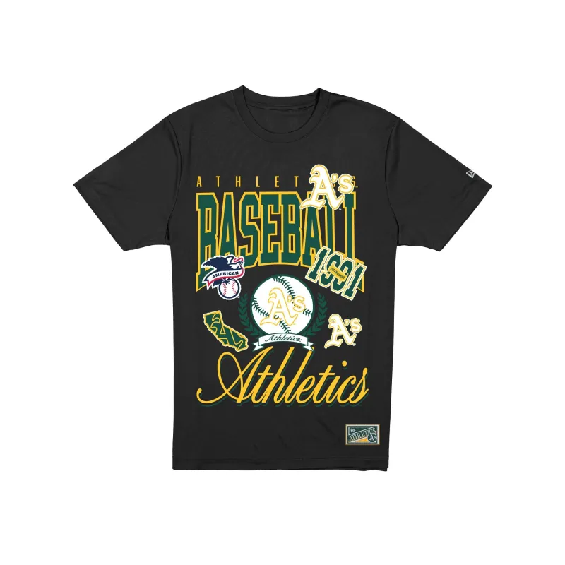 Athletics Sport Classics Vintage Black T-Shirt sold by New Era
