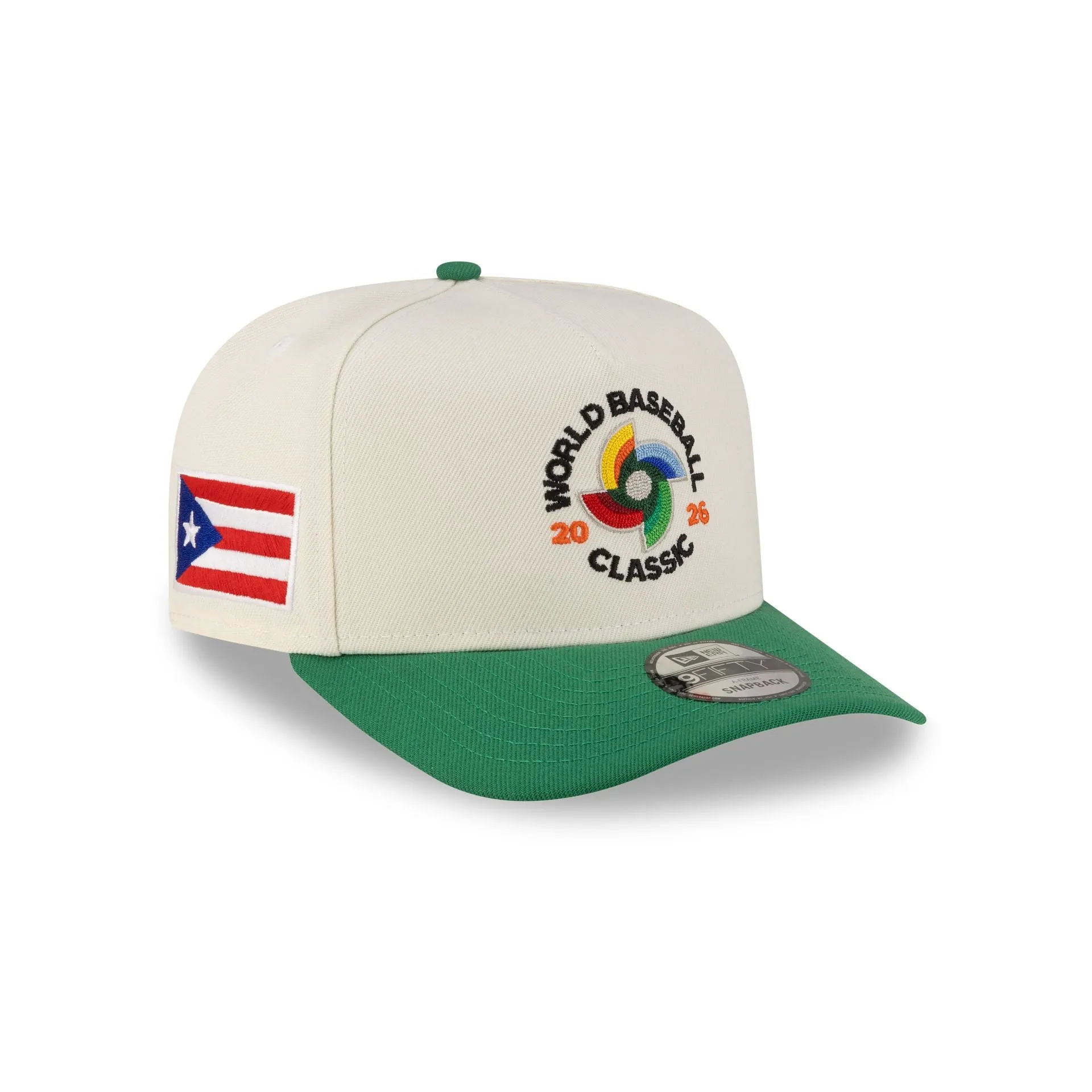 Puerto Rico 2026 World Baseball Classic Chrome White 9FIFTY A-Frame Snapback Hat sold by New Era