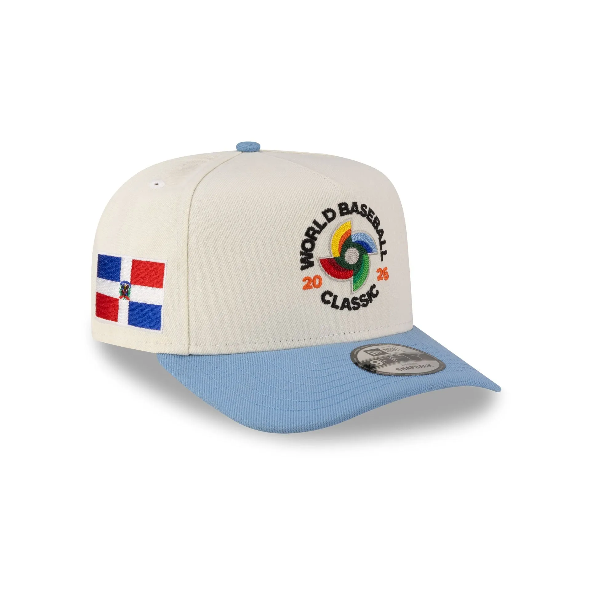 Dominican Republic 2026 World Baseball Classic Chrome White 9FIFTY A-Frame Snapback Hat sold by New Era