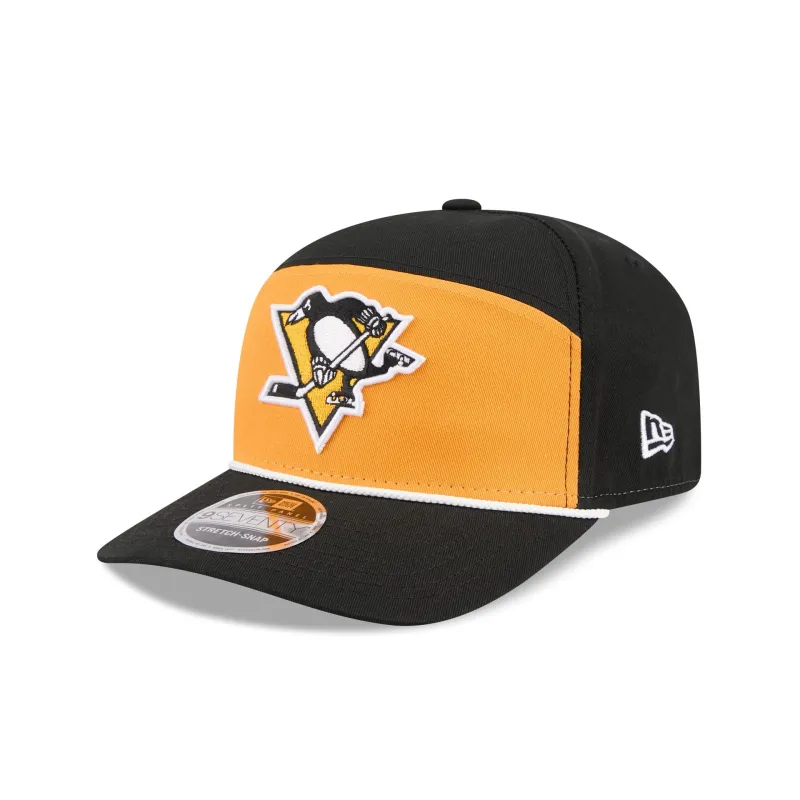 Pittsburgh Penguins Split Panel 9SEVENTY Stretch-Snap Hat sold by New Era