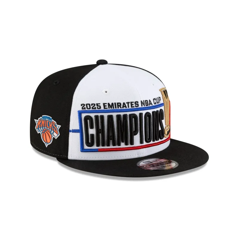 New York Knicks 2025 Emirates Cup Champions 9FIFTY Snapback Hat made by New Era