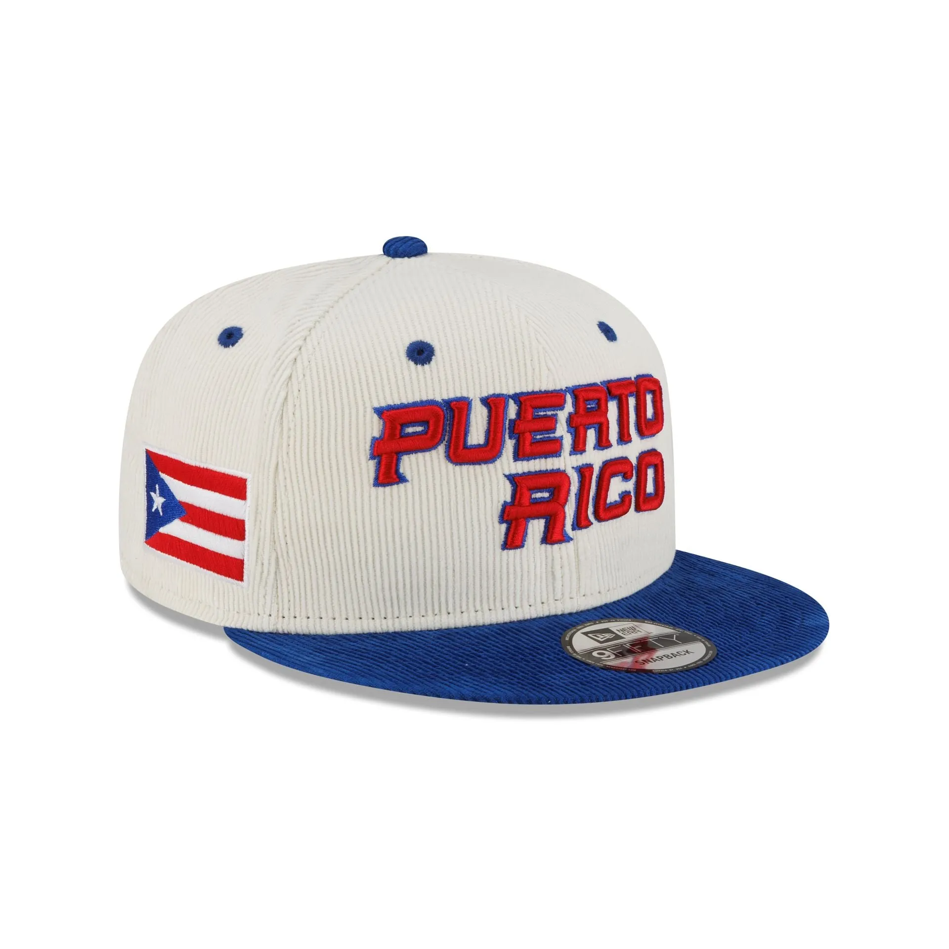 Puerto Rico 2026 World Baseball Classic Corduroy 9FIFTY Snapback Hat sold by New Era