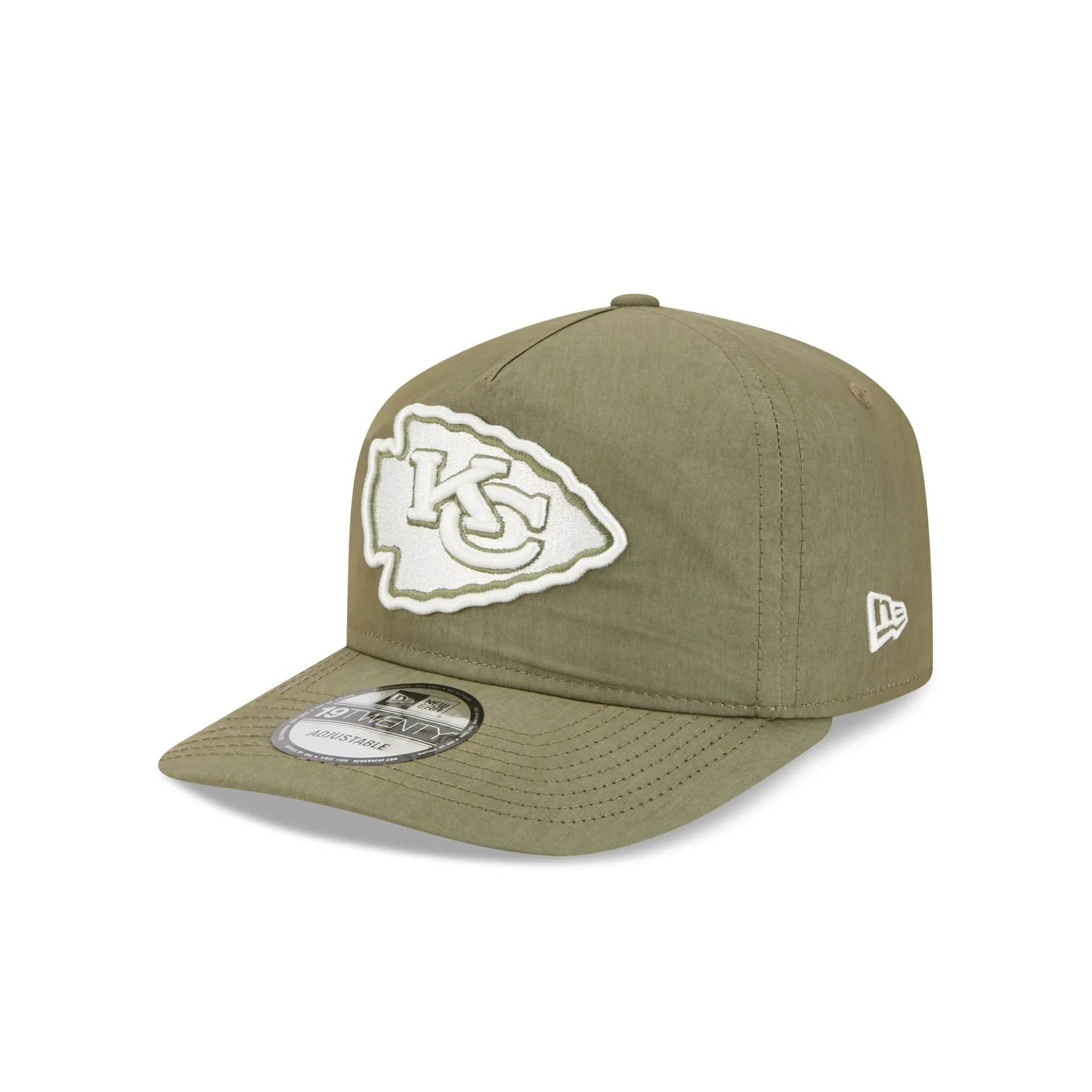 Kansas City Chiefs Olive Green Nylon 19TWENTY Adjustable Hat sold by New Era