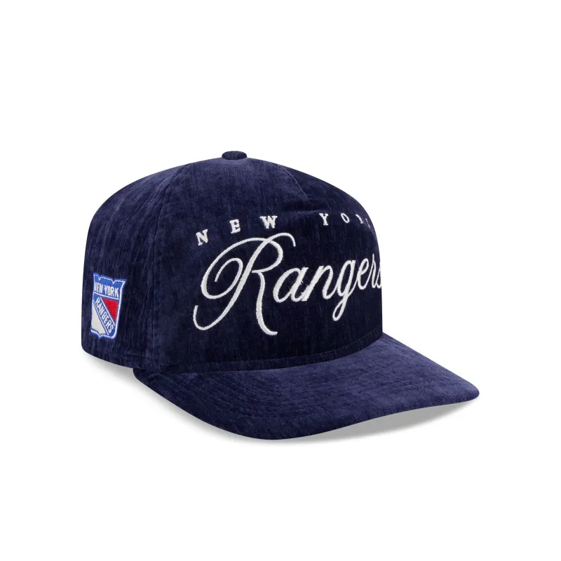 New York Rangers Velvet Team Script 19TWENTY Adjustable Hat made by New Era