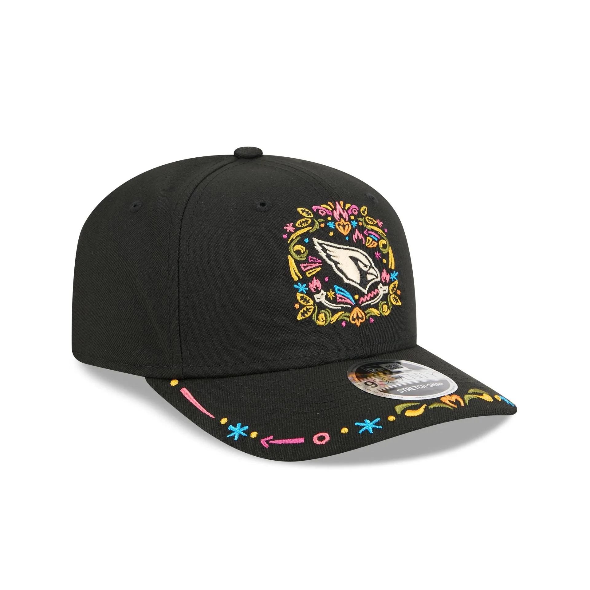 Arizona Cardinals Black Color Pop 9SEVENTY Stretch-Snap Hat sold by New Era product image thumbnail 3