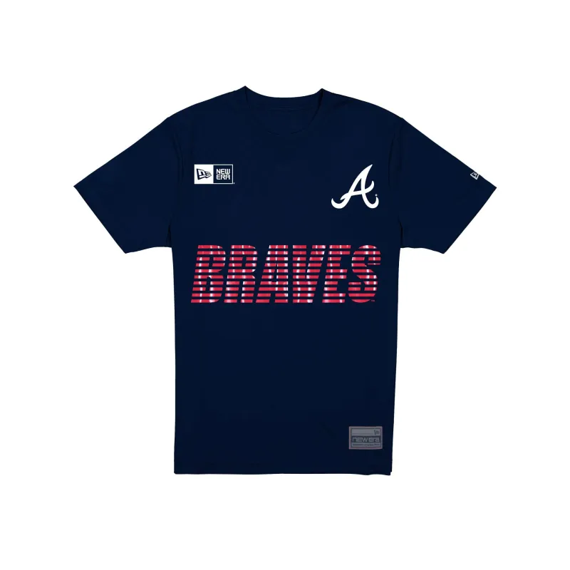 Atlanta Braves Match Day Navy T-Shirt made by New Era