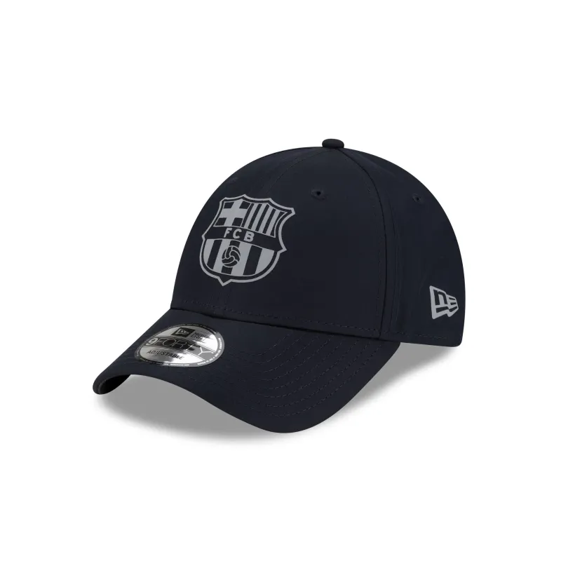 FC Barcelona Reflective Logo Navy 9FORTY Adjustable Hat made by New Era