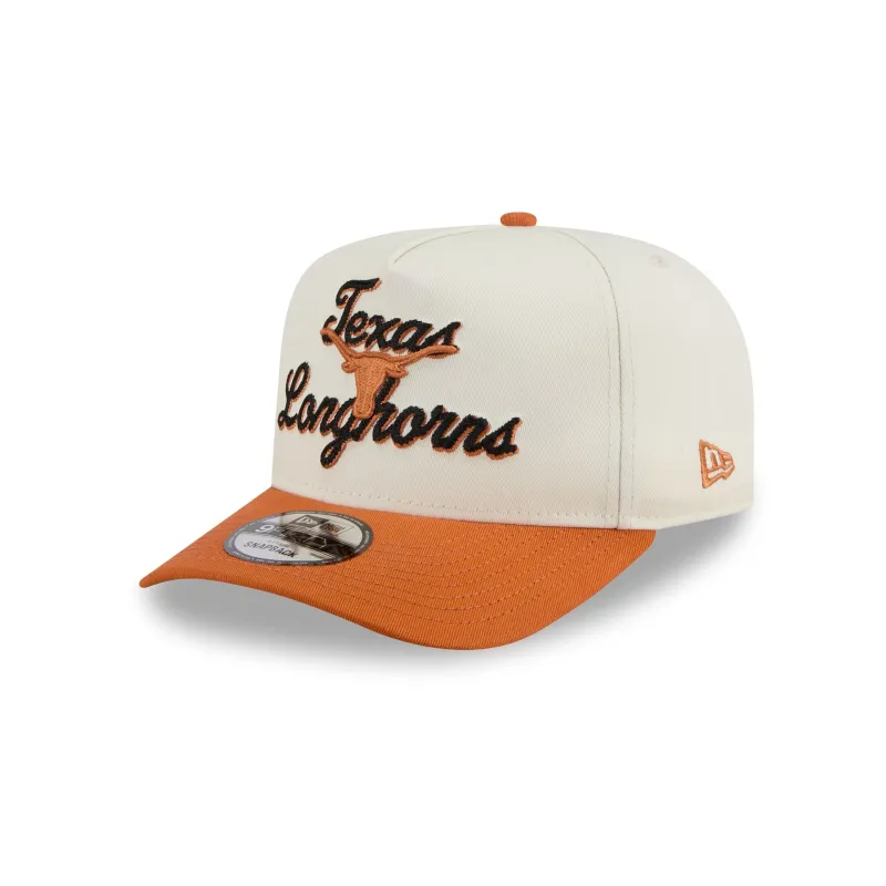 Texas Longhorns Chainstitch 9FIFTY A-Frame Snapback Hat sold by New Era