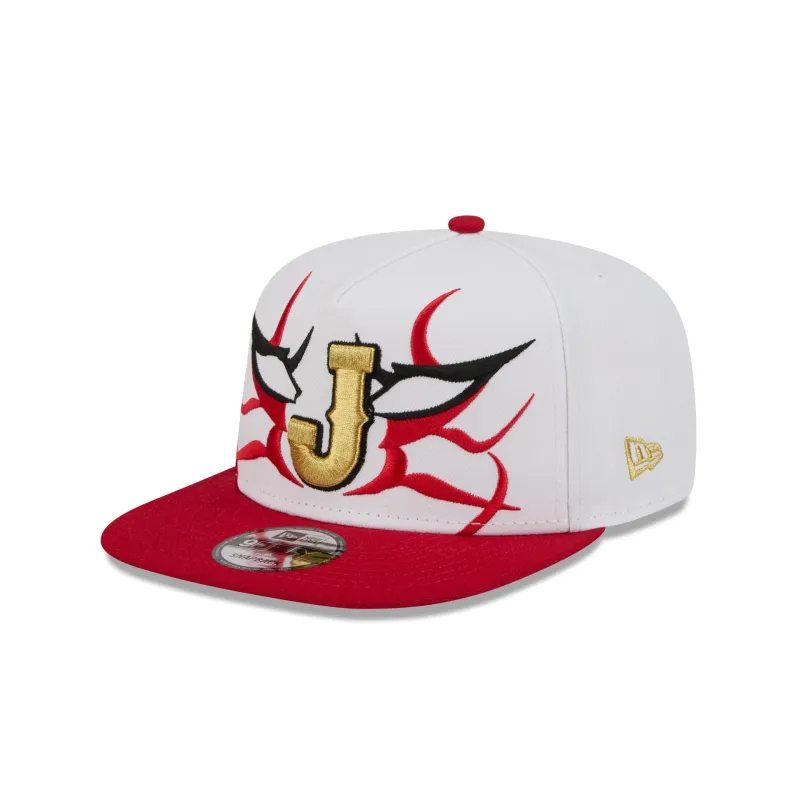Japan Kabuki Red 9FIFTY A-Frame Snapback Hat made by New Era