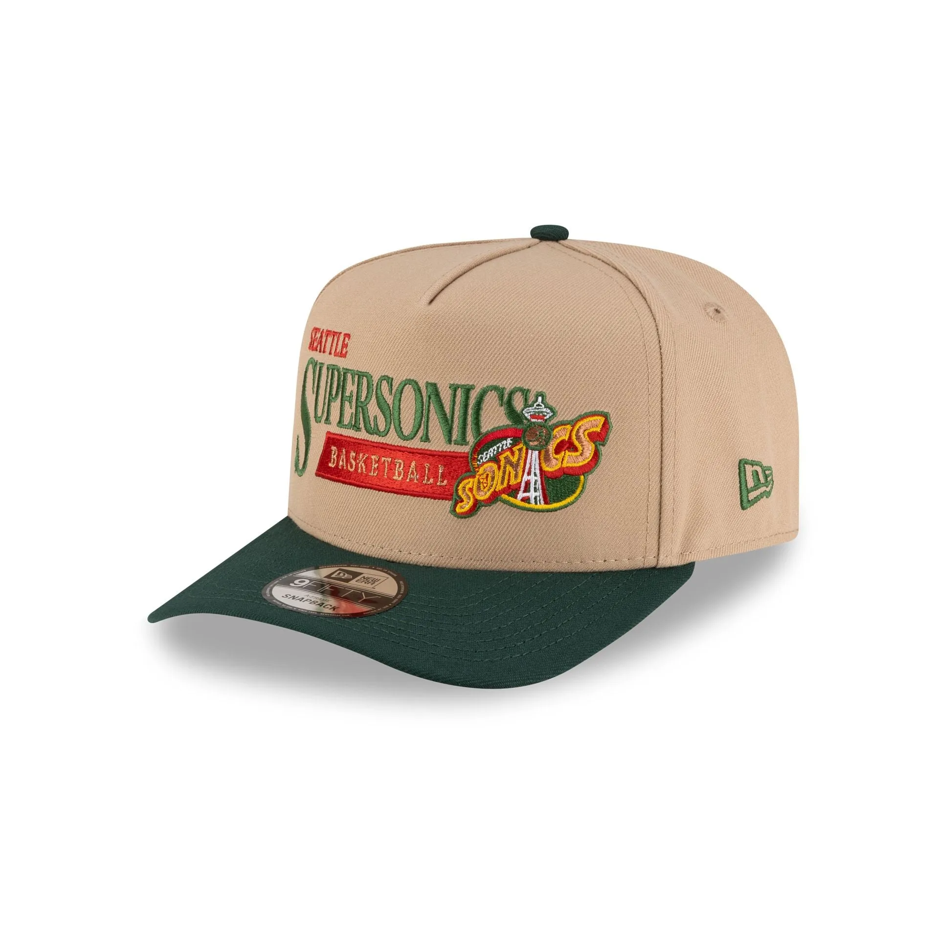 Seattle SuperSonics 1995-2001 Hardwood Classics Liner Camel 9FIFTY A-Frame Snapback Hat sold by New Era product image thumbnail 3