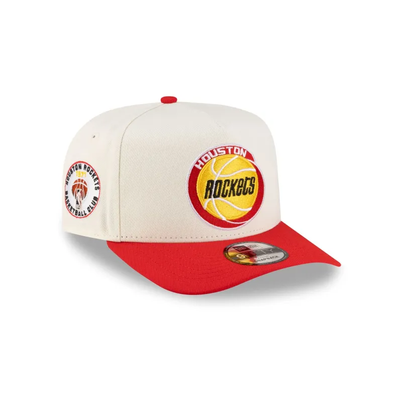 Houston Rockets 1972-1995 Hardwood Classics Express Chrome White 9FIFTY A-Frame Snapback Hat sold by New Era