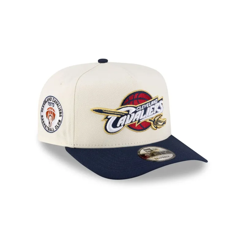 Cleveland Cavaliers 2010-2017 Hardwood Classics Express Chrome White 9FIFTY A-Frame Snapback Hat made by New Era