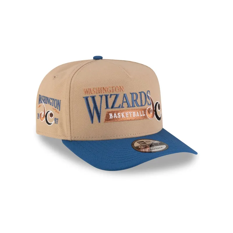 Washington Wizards 1997-2011 Hardwood Classics Liner Camel 9FIFTY A-Frame Snapback Hat made by New Era