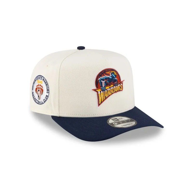Golden State Warriors 1997-2010 Hardwood Classics Express Chrome White 9FIFTY A-Frame Snapback Hat made by New Era