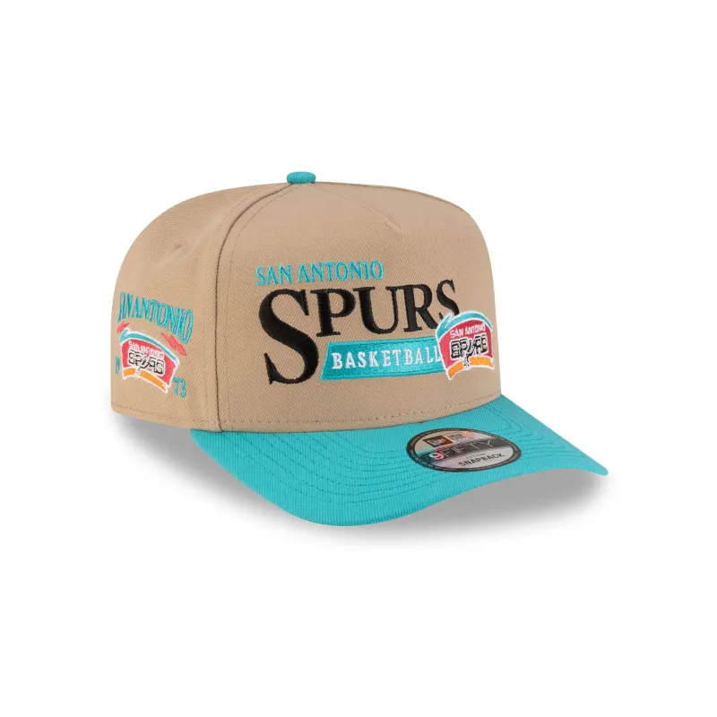 San Antonio Spurs 1989-2002 Hardwood Classics Liner Camel 9FIFTY A-Frame Snapback Hat sold by New Era