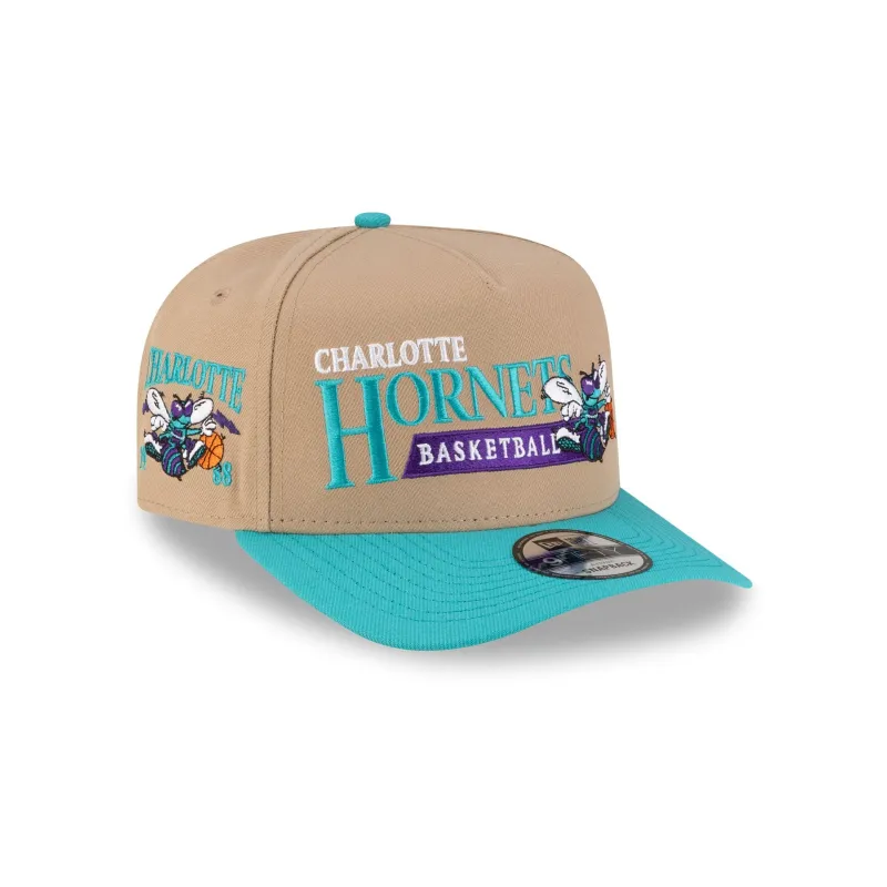 Charlotte Hornets 1988-2002 Hardwood Classics Liner Camel 9FIFTY A-Frame Snapback Hat sold by New Era