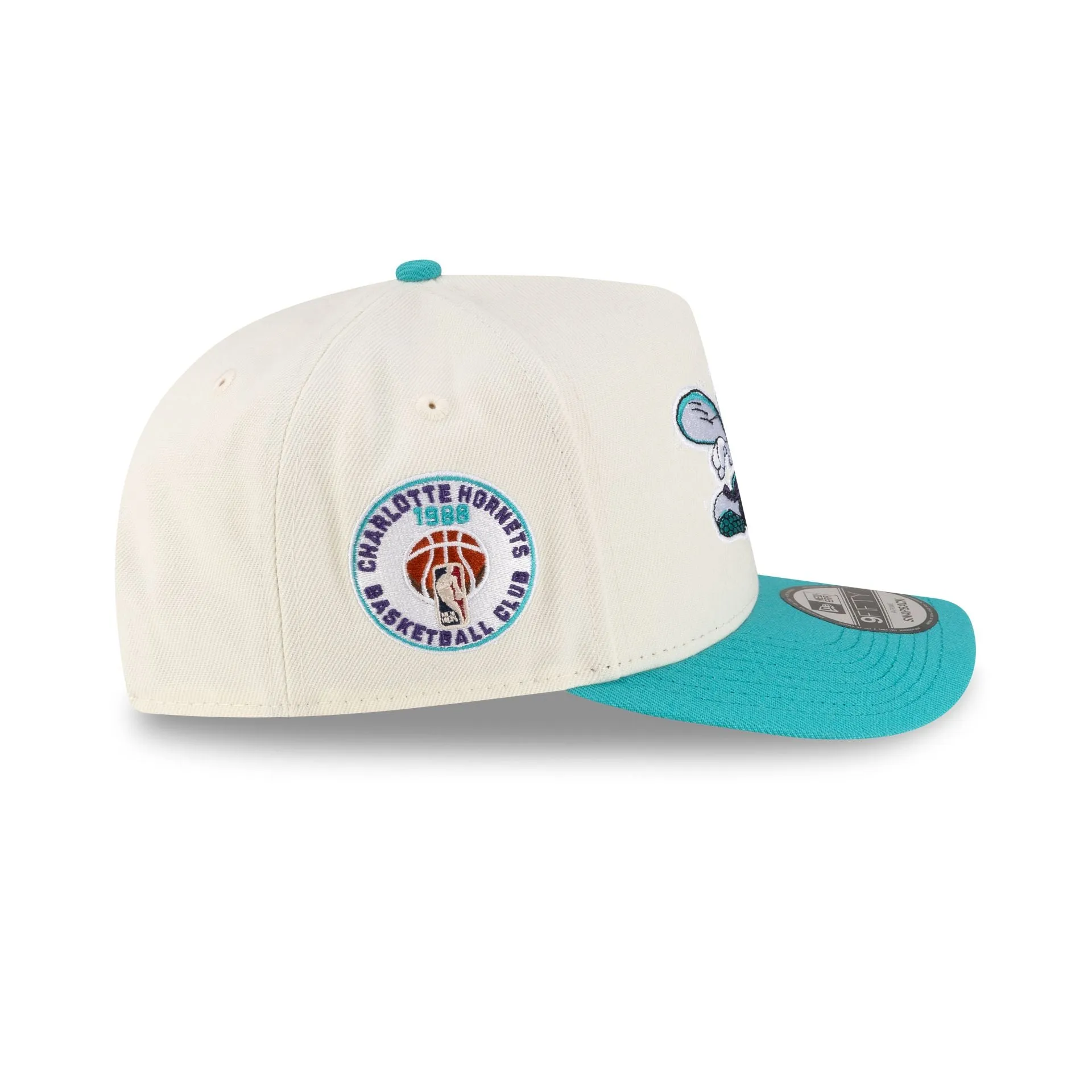 Charlotte Hornets 1988-2002 Hardwood Classics Express Chrome White 9FIFTY A-Frame Snapback Hat sold by New Era product image thumbnail 4