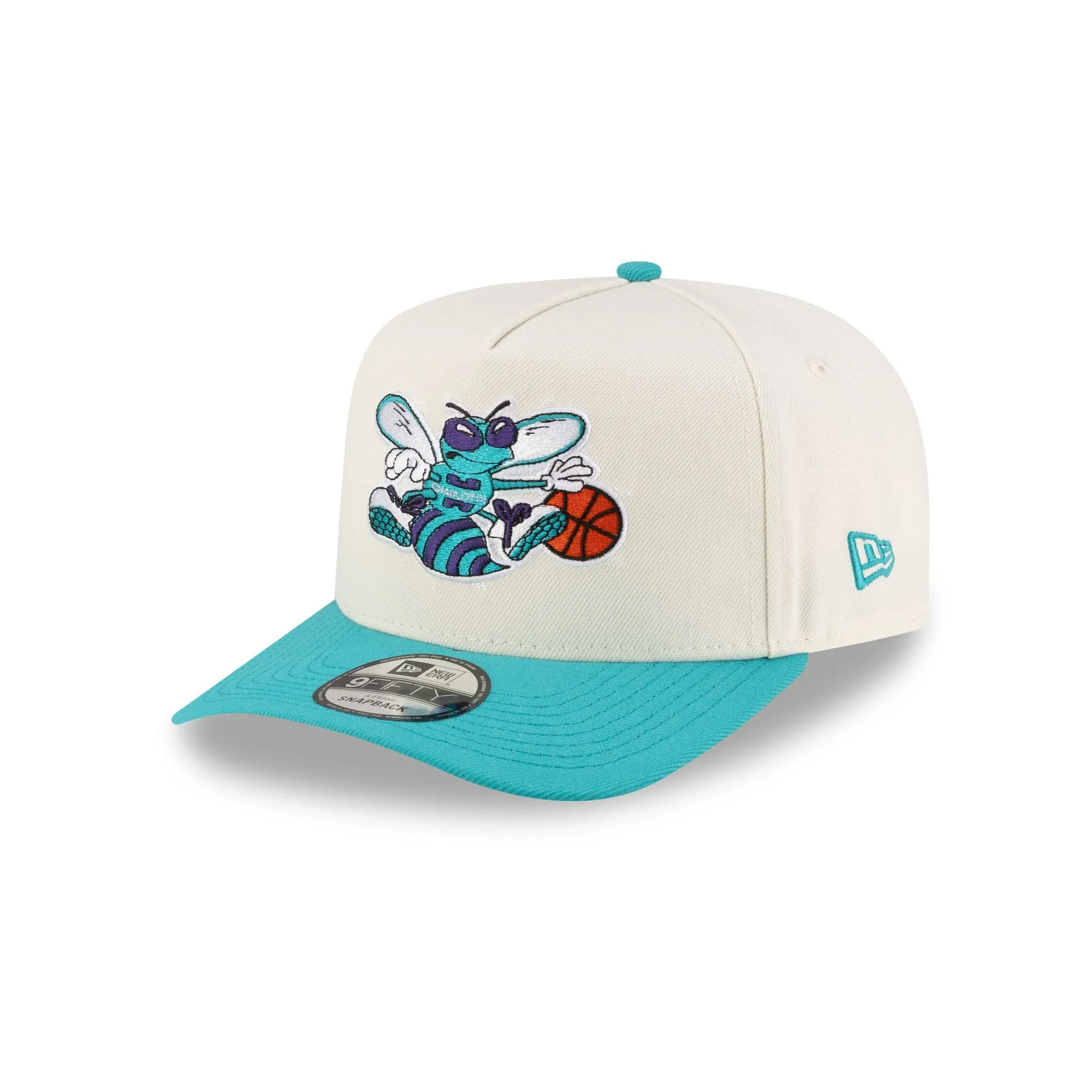 Charlotte Hornets 1988-2002 Hardwood Classics Express Chrome White 9FIFTY A-Frame Snapback Hat sold by New Era product image thumbnail 3