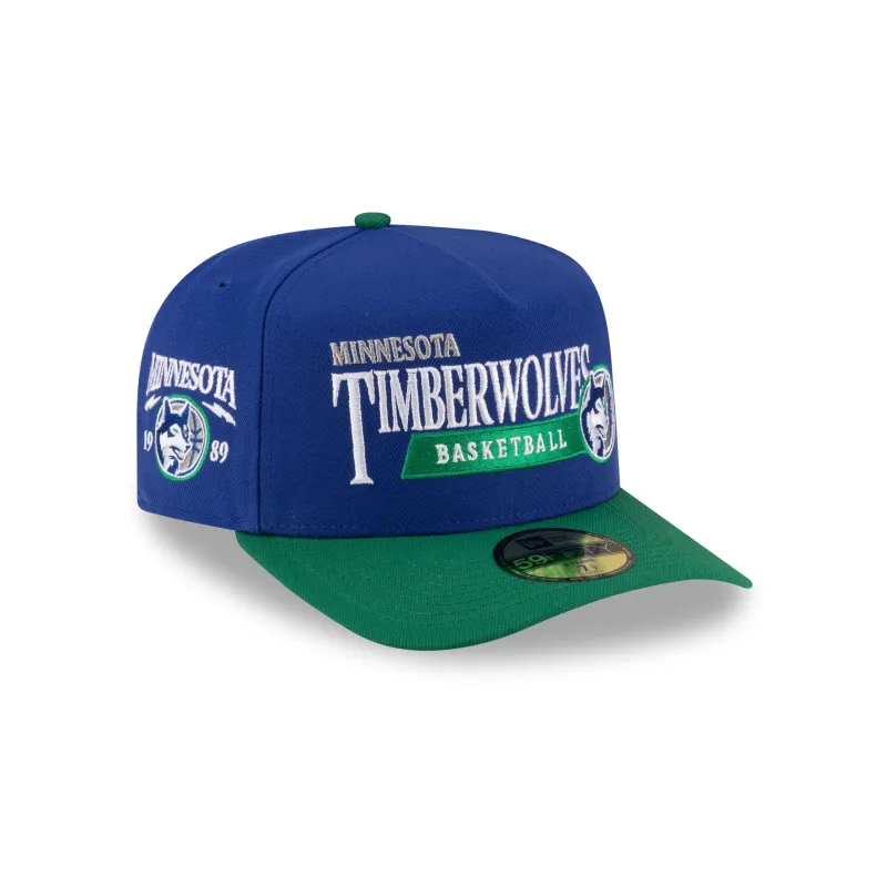 Minnesota Timberwolves 1989-1996 Hardwood Classics Liner 59FIFTY A-Frame Fitted Hat sold by New Era