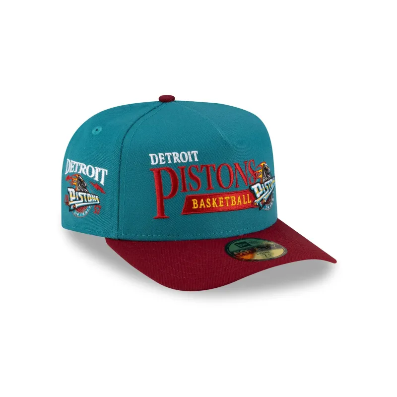 Detroit Pistons 1996-2001 Hardwood Classics Liner 59FIFTY A-Frame Fitted Hat made by New Era
