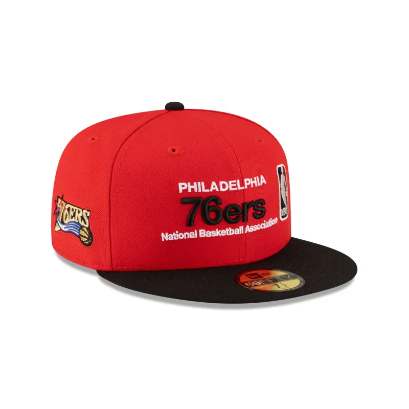 Philadelphia 76ers 1997-2009 Hardwood Classics Sign Stack 59FIFTY Fitted Hat sold by New Era