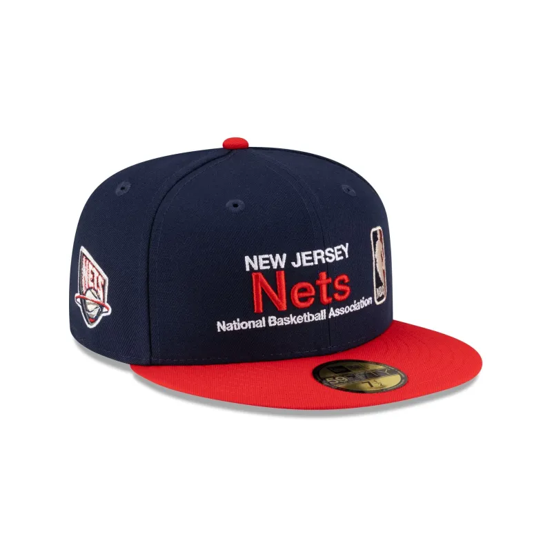 New Jersey Nets 1997-2012 Hardwood Classics Sign Stack 59FIFTY Fitted Hat made by New Era