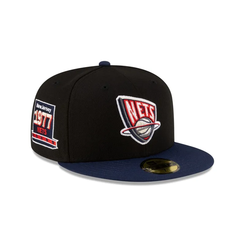 New Jersey Nets 1997-2012 Hardwood Classics Black 59FIFTY Fitted Hat made by New Era