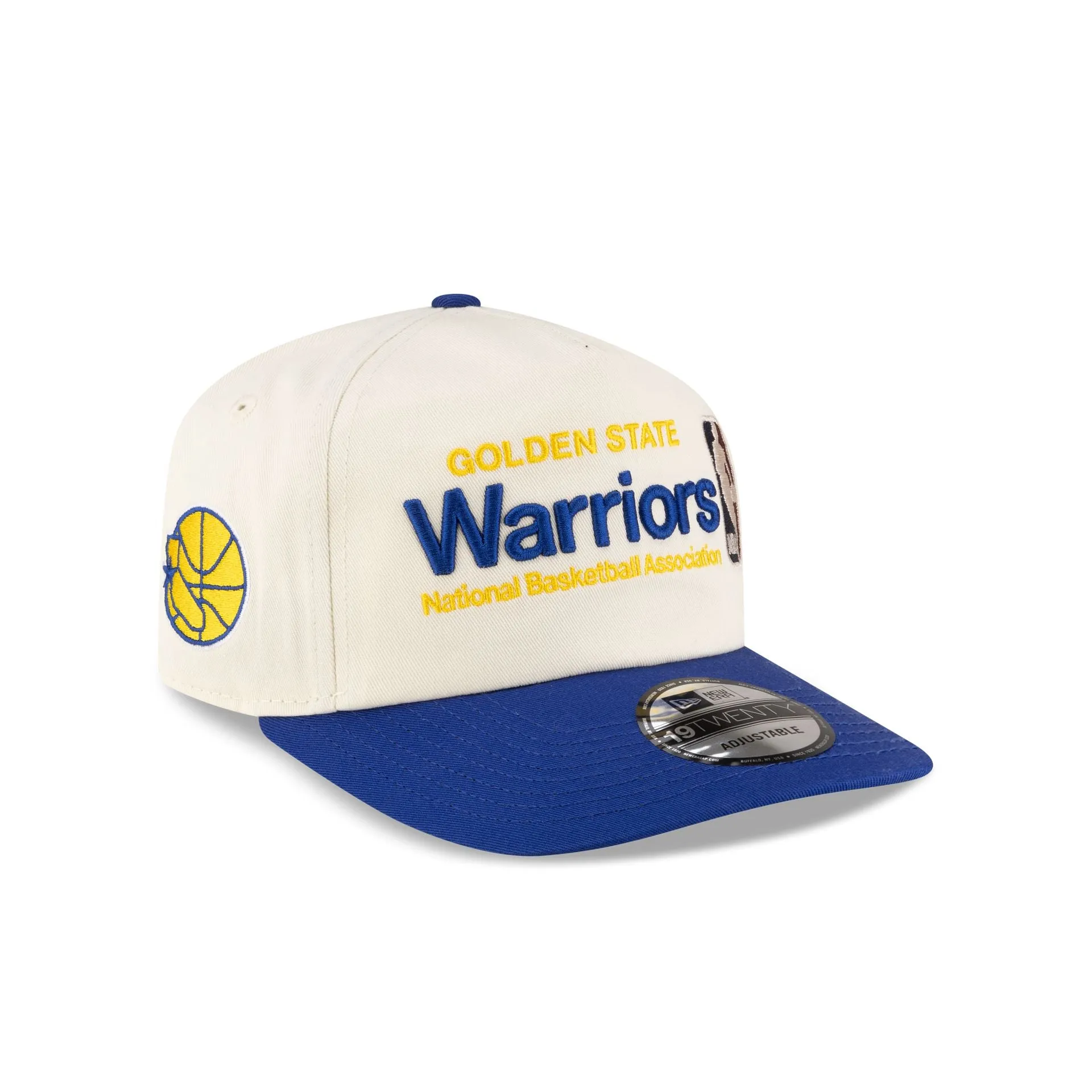 Golden State Warriors 1975-1997 Hardwood Classics Sign Stack Chrome White 19TWENTY Adjustable Hat sold by New Era