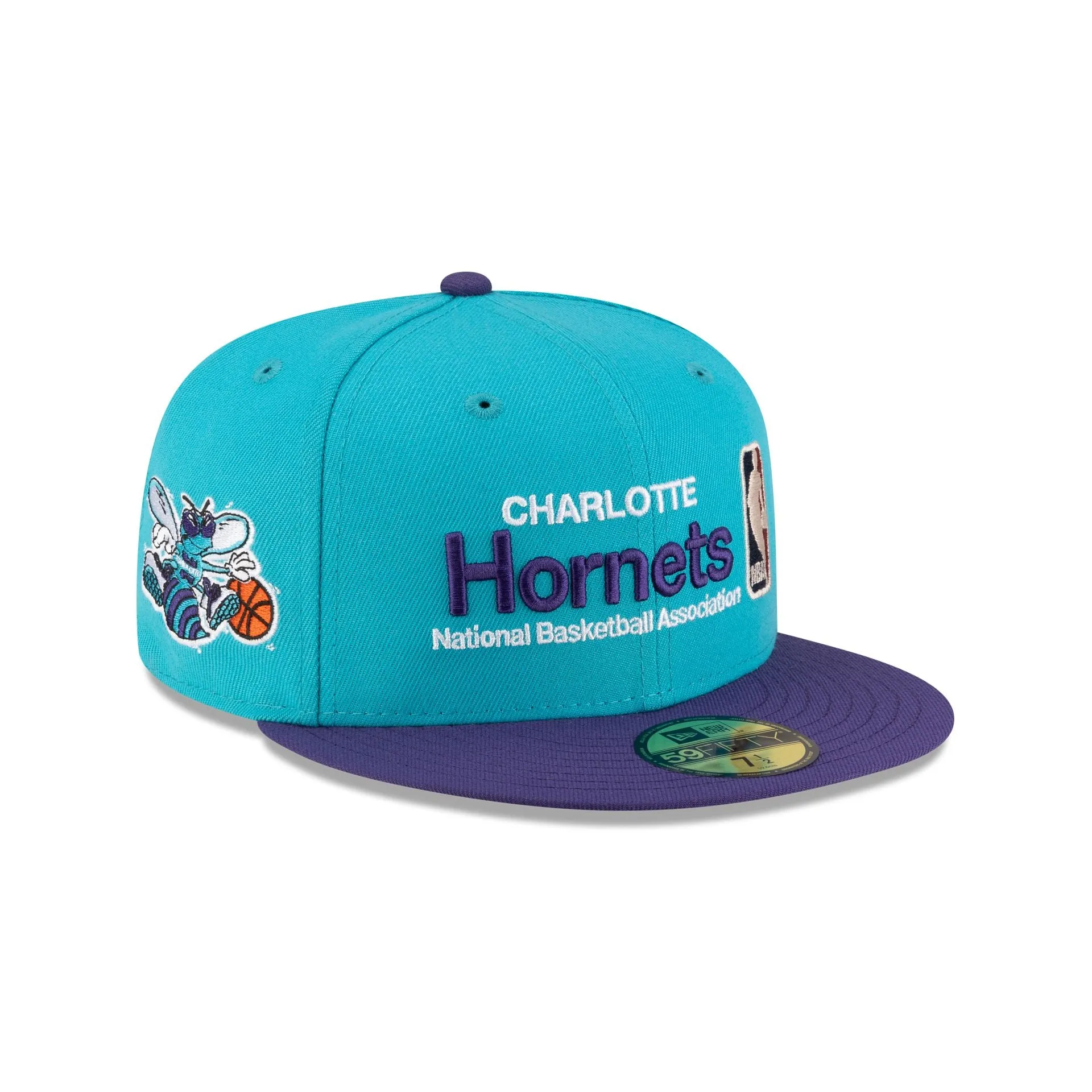 Charlotte Hornets 1988-2002 Hardwood Classics Sign Stack 59FIFTY Fitted Hat sold by New Era