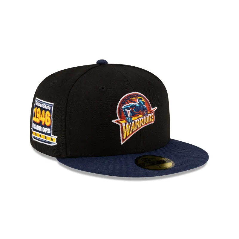 Golden State Warriors 1997-2010 Hardwood Classics Black 59FIFTY Fitted Hat sold by New Era