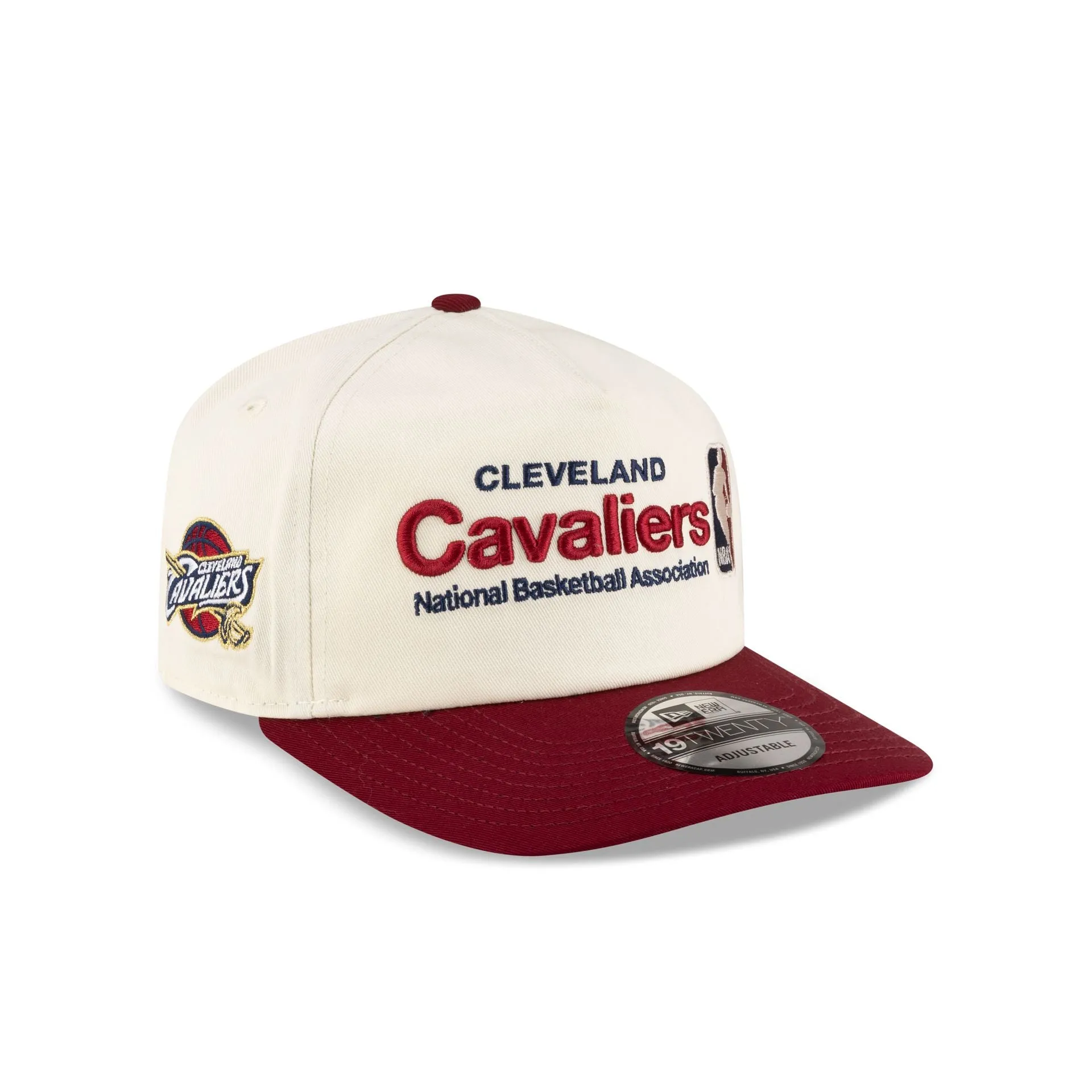 Cleveland Cavaliers 2010-2017 Hardwood Classics Sign Stack Chrome White 19TWENTY Adjustable Hat sold by New Era