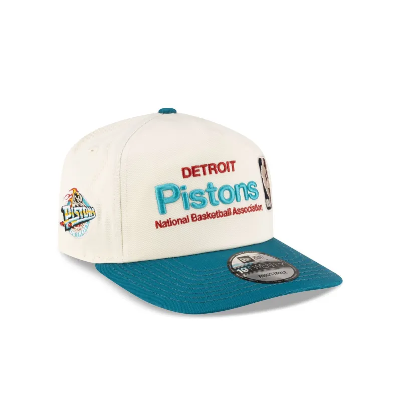 Detroit Pistons 1996-2001 Hardwood Classics Sign Stack Chrome White 19TWENTY Adjustable Hat made by New Era