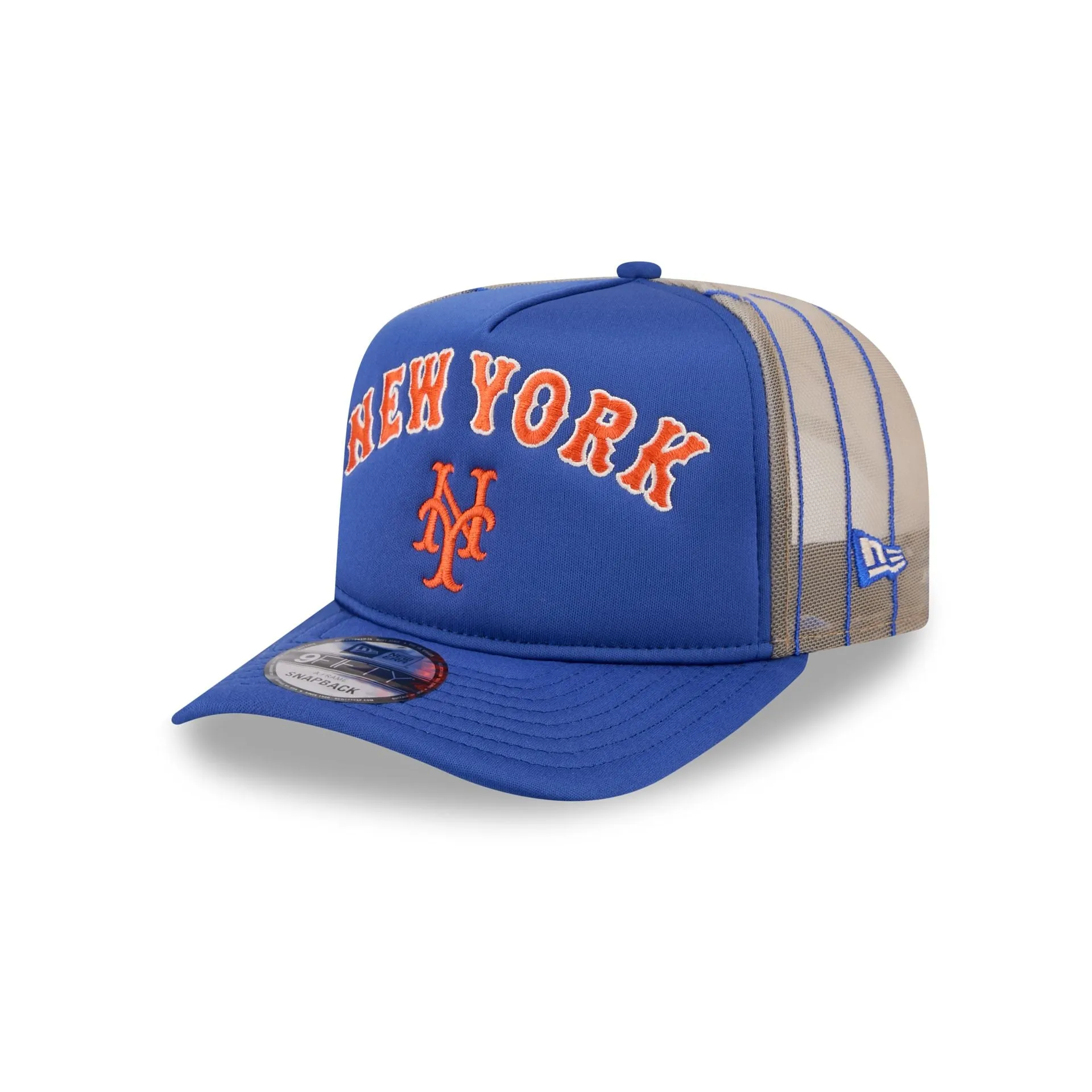 New York Mets Arched 9FIFTY A-Frame Trucker Hat sold by New Era